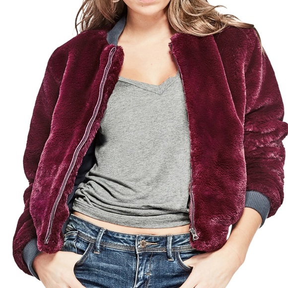 Guess Jolene faux-fur bomber jacket - Picture 4 of 4